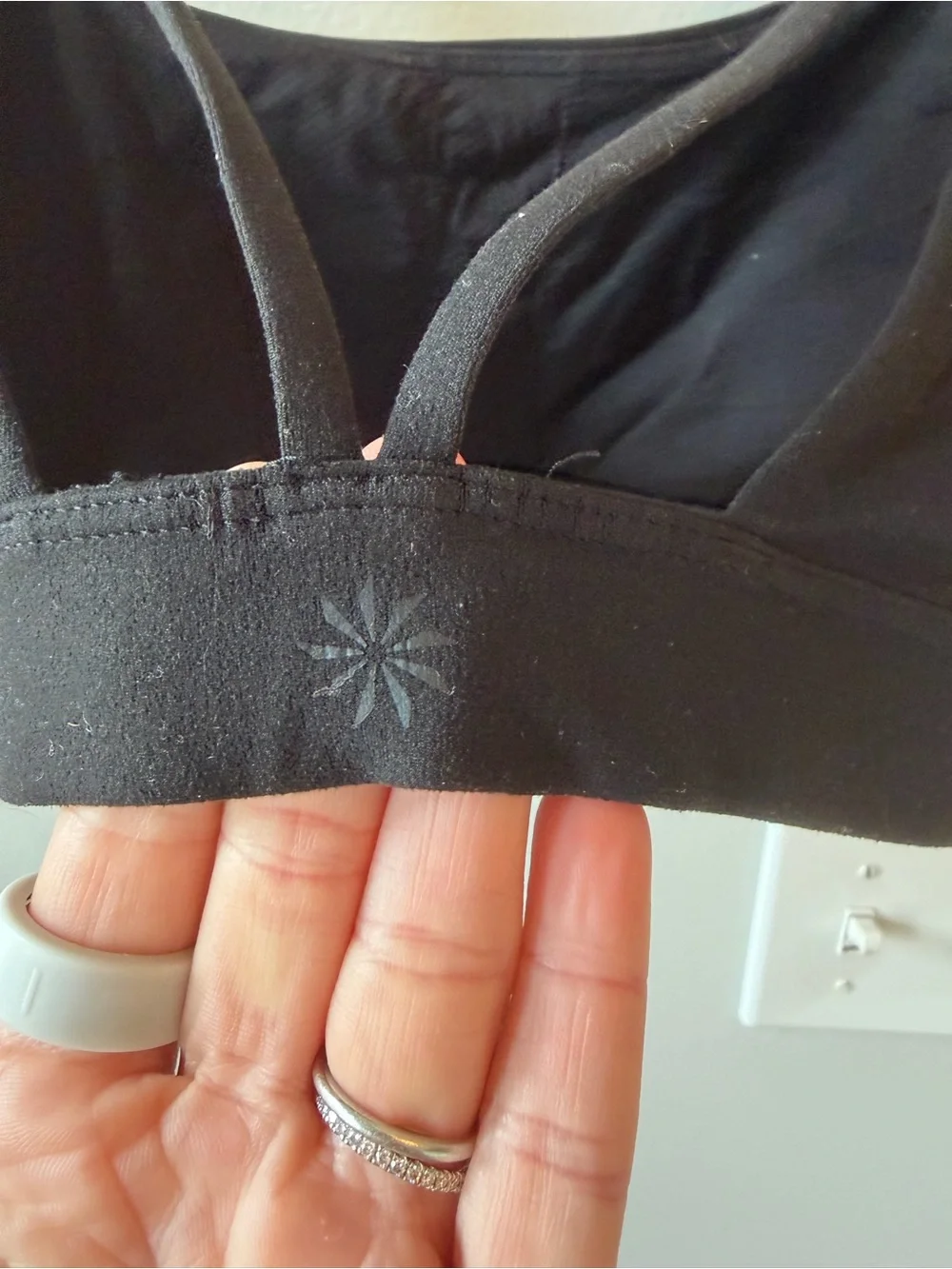 Athleta Strappy Sports Bra - Black - XS